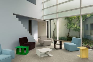 Sillón lounge Hunk con reposabrazos - Swan - Hem