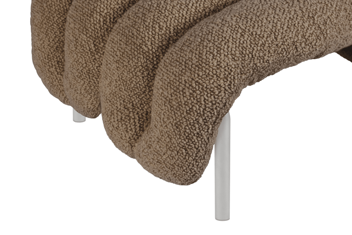 Sillón lounge + ottoman Puffy, Sawdust-acero inoxidable Hem
