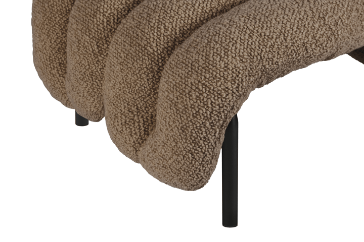 Sillón lounge + ottoman Puffy, Sawdust-black grey Hem