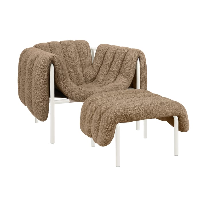 Sillón lounge + ottoman Puffy - Sawdust-cream - Hem