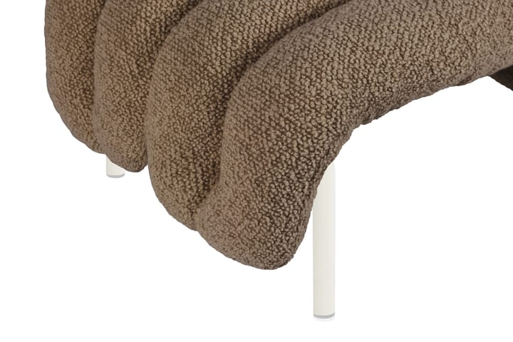 Sillón lounge + ottoman Puffy, Sawdust-cream Hem