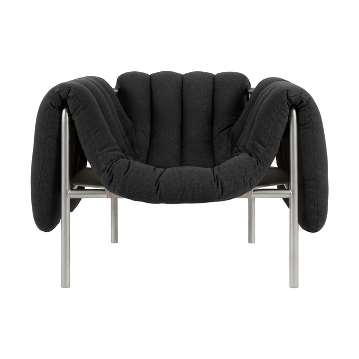 Sillón lounge Puffy - Anthracite-acero inoxidable - Hem