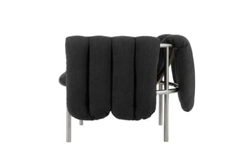 Sillón lounge Puffy - Anthracite-acero inoxidable - Hem