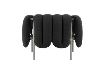 Sillón lounge Puffy - Anthracite-acero inoxidable - Hem