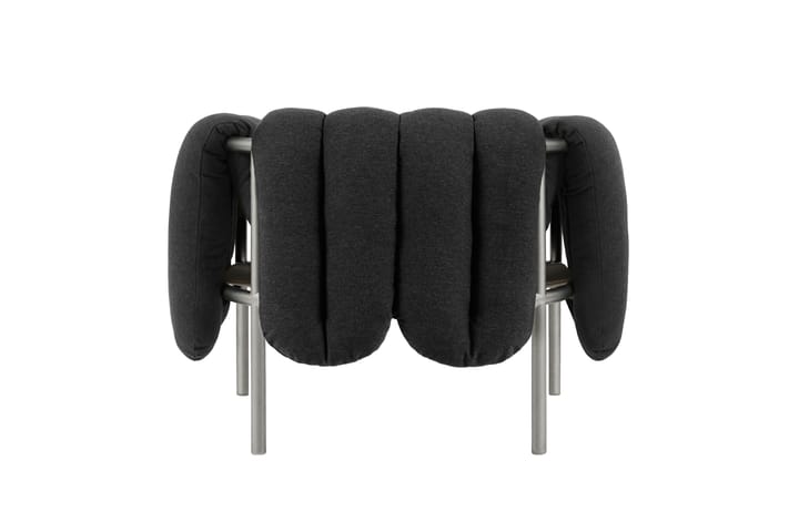 Sillón lounge Puffy, Anthracite-acero inoxidable Hem