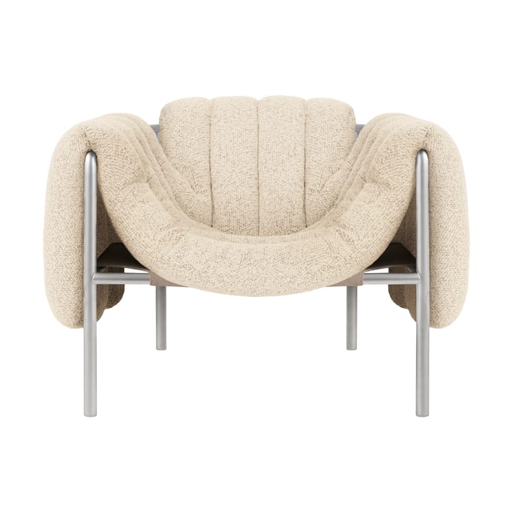 Sillón lounge Puffy - Eggshell-acero inoxidable - Hem