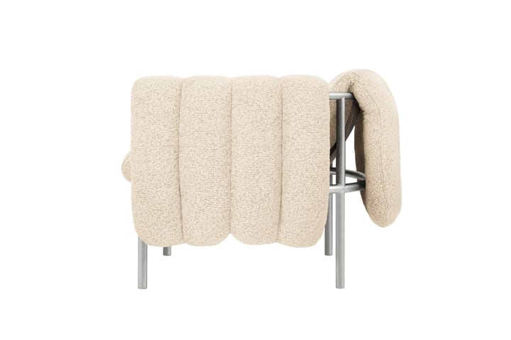 Sillón lounge Puffy, Eggshell-acero inoxidable Hem