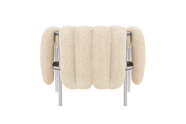 Sillón lounge Puffy, Eggshell-acero inoxidable Hem