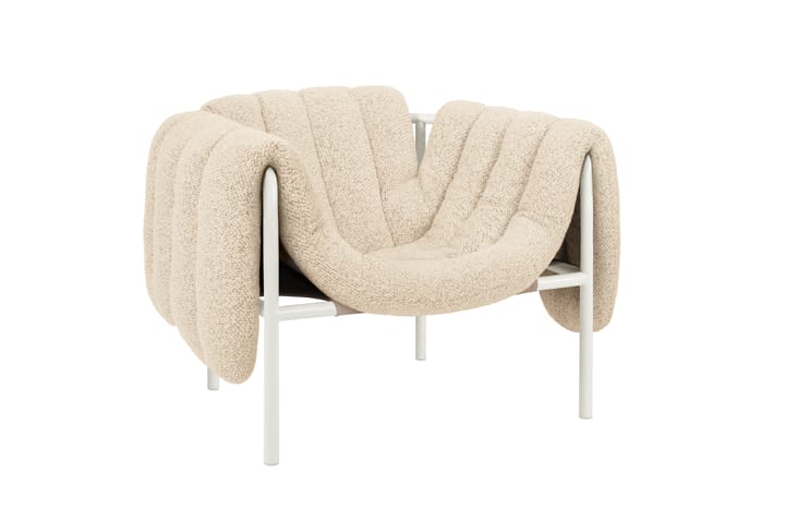 Sillón lounge Puffy, Eggshell-cream Hem