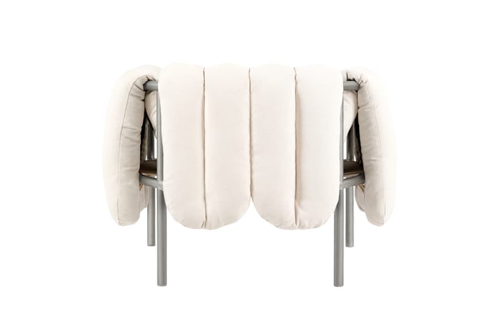 Sillón lounge Puffy, Natural-acero inoxidable Hem