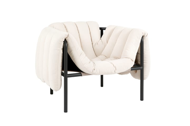 Sillón lounge Puffy, Natural-black grey Hem