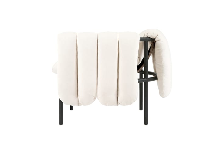 Sillón lounge Puffy, Natural-black grey Hem