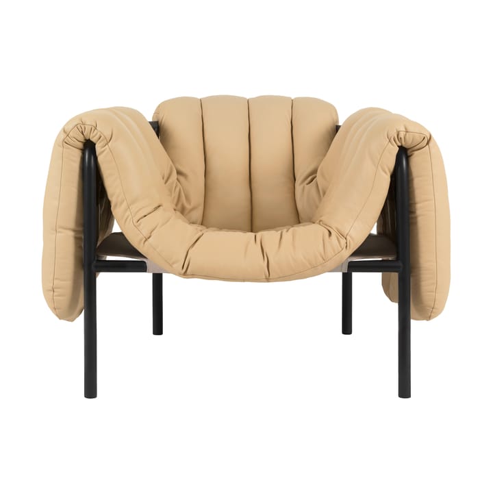 Sillón lounge Puffy - Sand leather-black grey - Hem