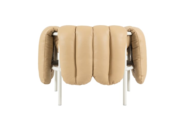 Sillón lounge Puffy, Sand leather-cream Hem