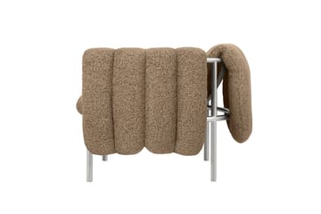 Sillón lounge Puffy - Sawdust-acero inoxidable - Hem