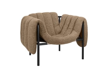 Sillón lounge Puffy - Sawdust-black grey - Hem