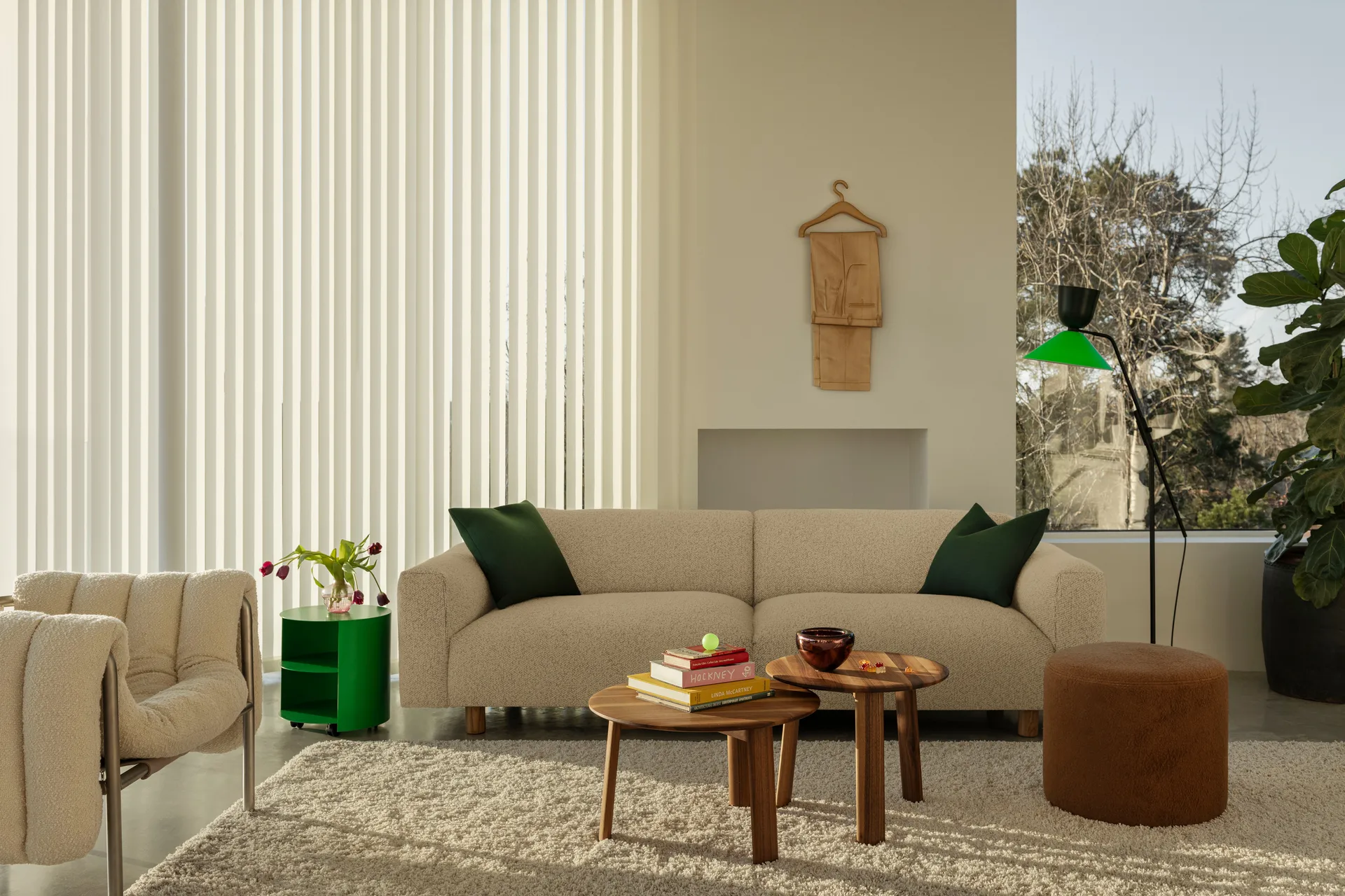 Sofá de 2 plazas Koti 200 cm, Eggshell Hem