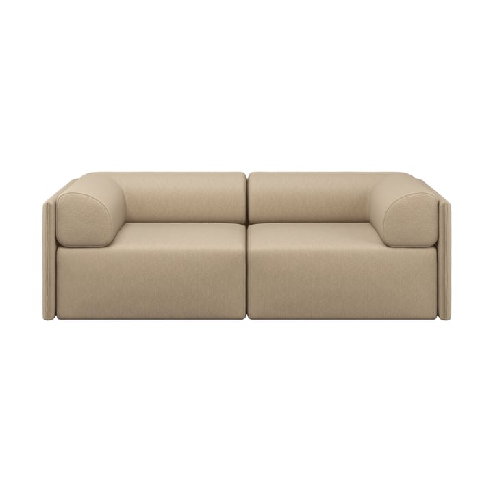 Sofá de 2 plazas Palo Block con reposabrazos Low 200 cm - Beige - Hem