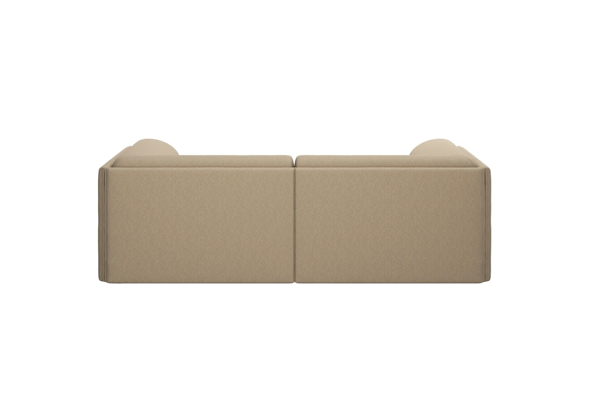 Sofá de 2 plazas Palo Block con reposabrazos Low 200 cm, Beige Hem