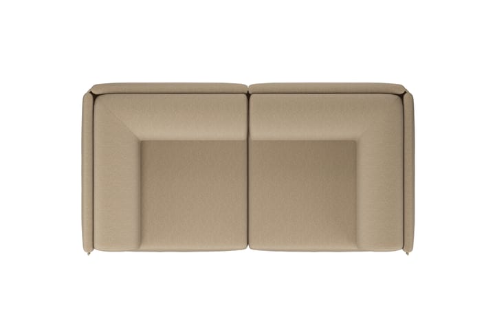 Sofá de 2 plazas Palo Block con reposabrazos Low 200 cm, Beige Hem
