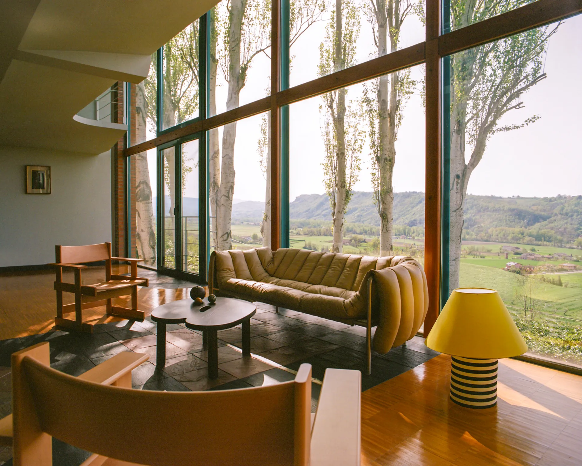 Sofá de 2,5 plazas Puffy 205 cm, Anthracite-acero inoxidable Hem