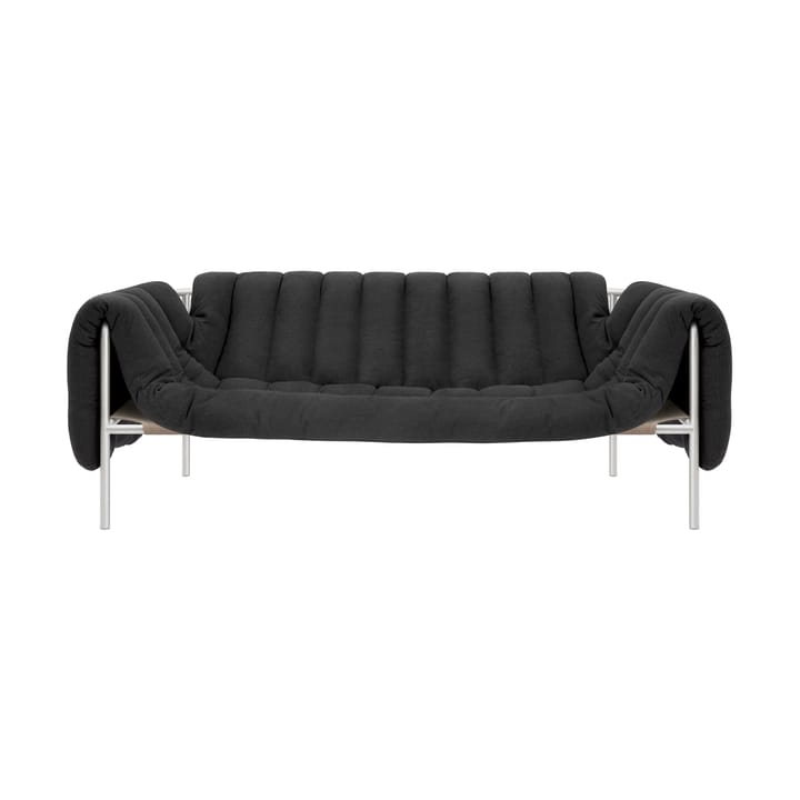 Sofá de 2,5 plazas Puffy 205 cm - Anthracite-acero inoxidable - Hem