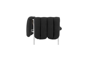 Sofá de 2,5 plazas Puffy 205 cm - Anthracite-acero inoxidable - Hem