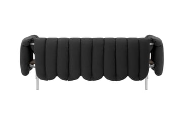 Sofá de 2,5 plazas Puffy 205 cm - Anthracite-acero inoxidable - Hem