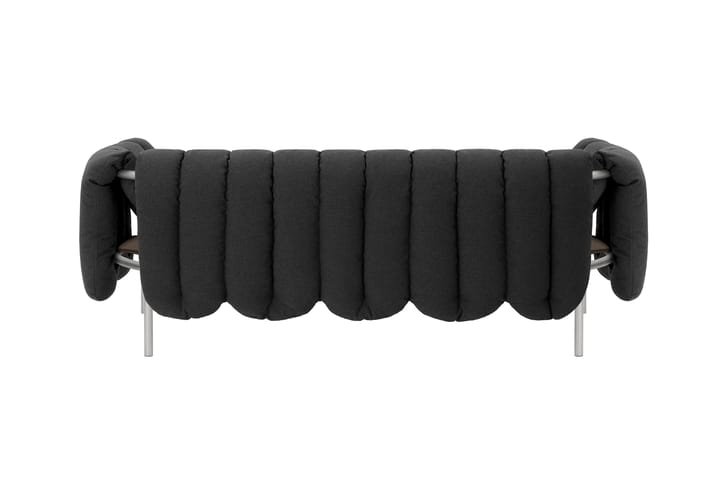Sofá de 2,5 plazas Puffy 205 cm, Anthracite-acero inoxidable Hem