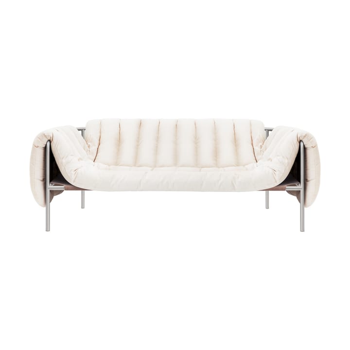 Sofá de 2,5 plazas Puffy 205 cm - Natural-acero inoxidable - Hem