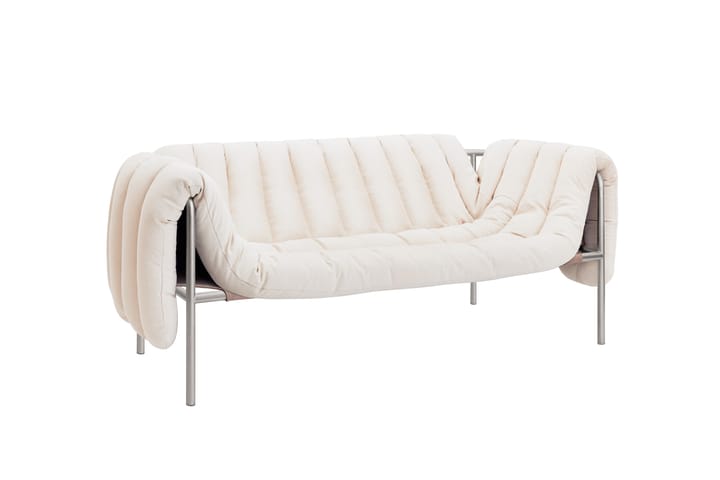 Sofá de 2,5 plazas Puffy 205 cm, Natural-acero inoxidable Hem