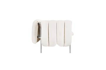 Sofá de 2,5 plazas Puffy 205 cm - Natural-acero inoxidable - Hem
