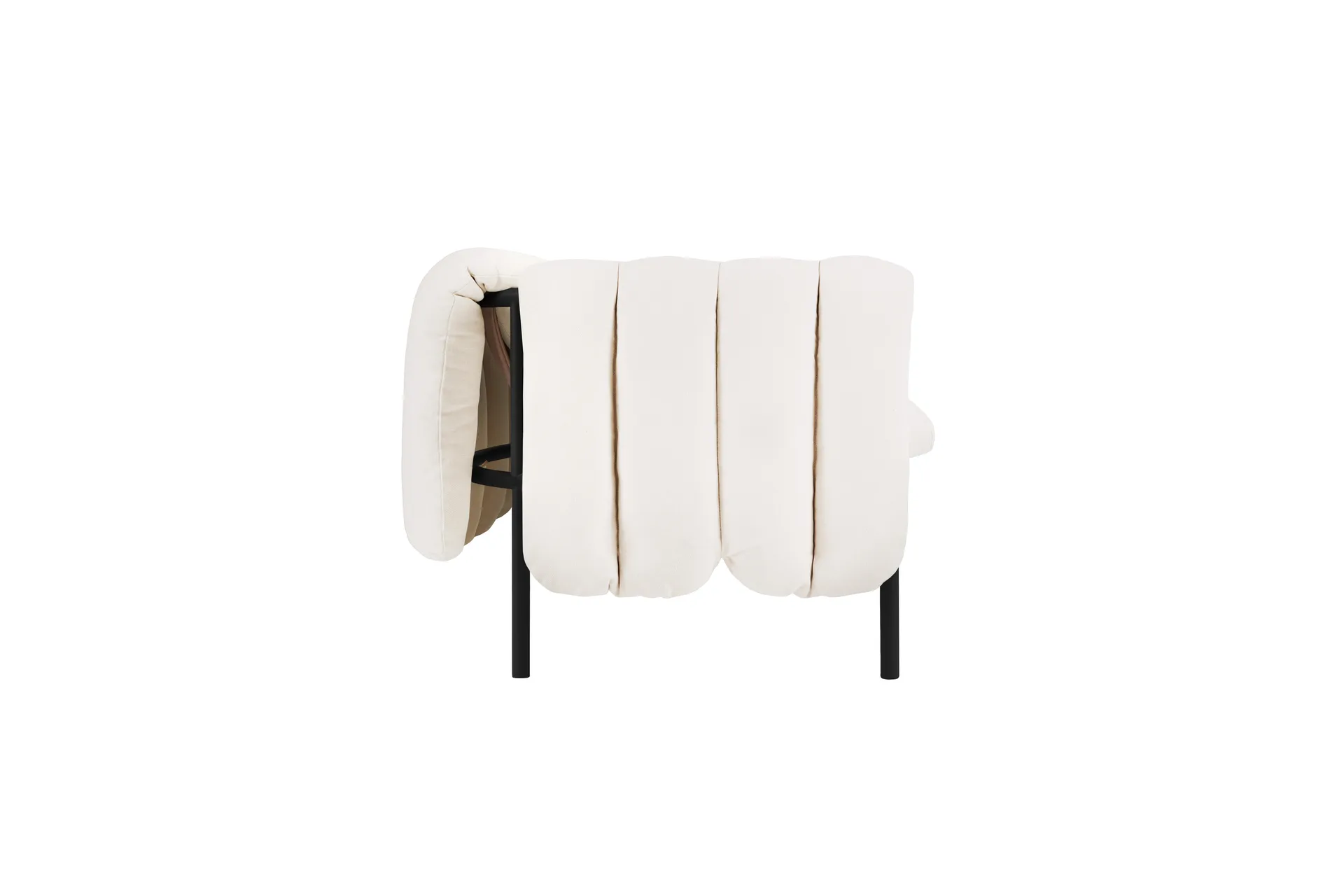 Sofá de 2,5 plazas Puffy 205 cm, Natural-black grey Hem