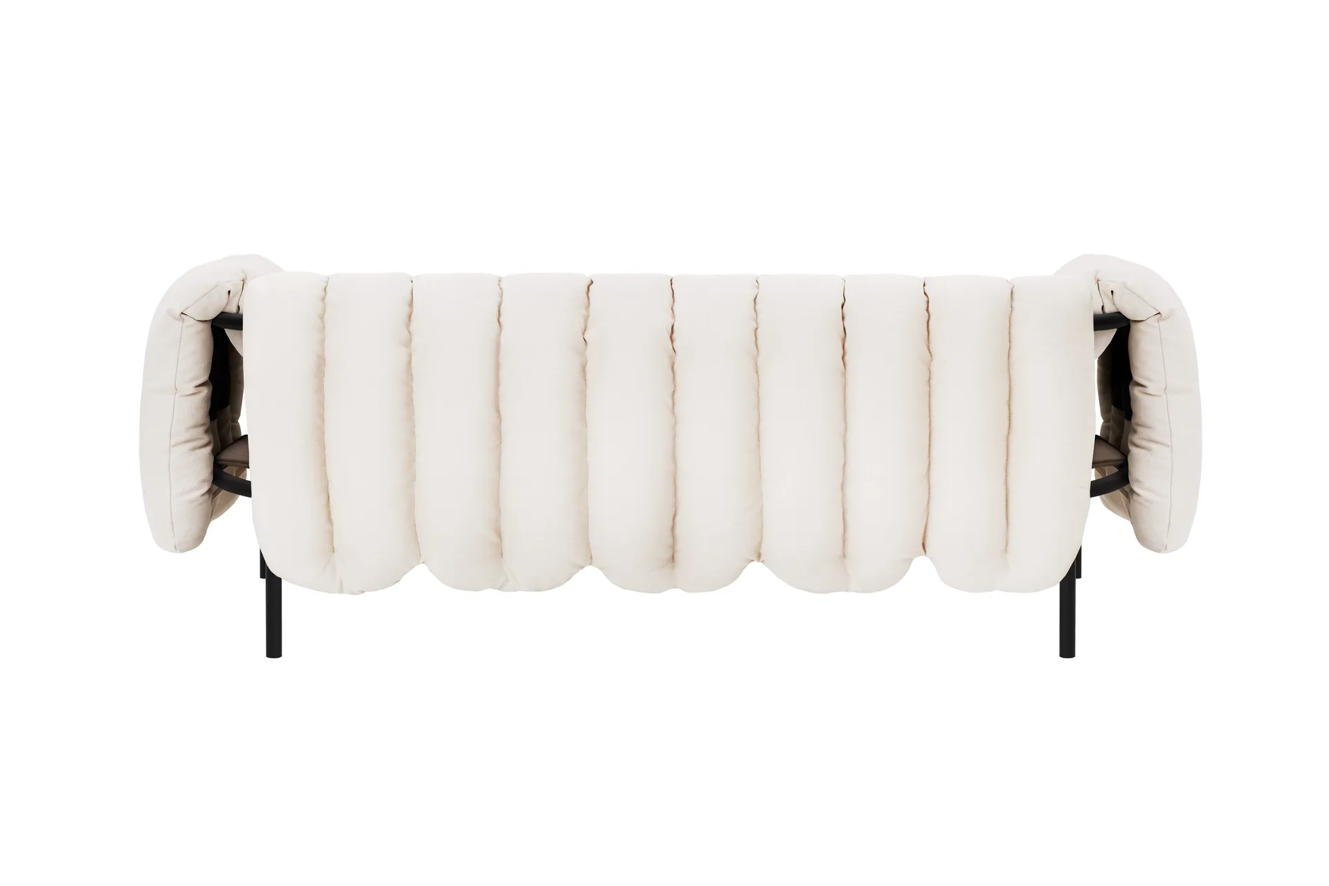 Sofá de 2,5 plazas Puffy 205 cm, Natural-black grey Hem