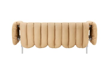 Sofá de 2,5 plazas Puffy 205 cm - Sand leather-acero inoxidable - Hem