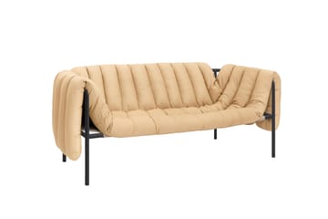 Sofá de 2,5 plazas Puffy 205 cm - Sand leather-black grey - Hem
