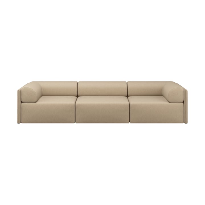 Sofá de 3 plazas Palo Block con reposabrazos Low 295 cm - Beige - Hem