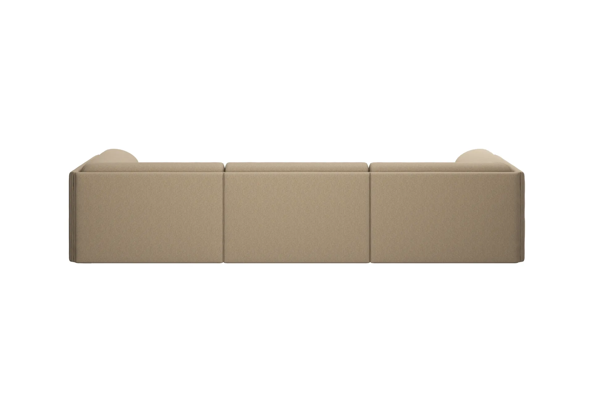 Sofá de 3 plazas Palo Block con reposabrazos Low 295 cm, Beige Hem