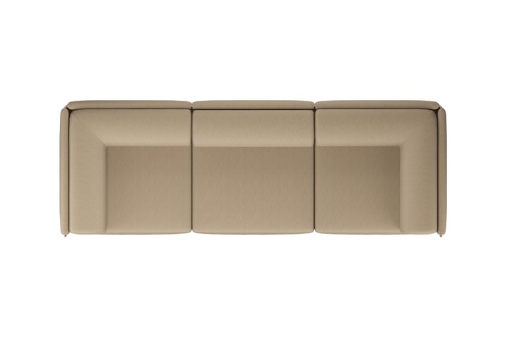 Sofá de 3 plazas Palo Block con reposabrazos Low 295 cm, Beige Hem