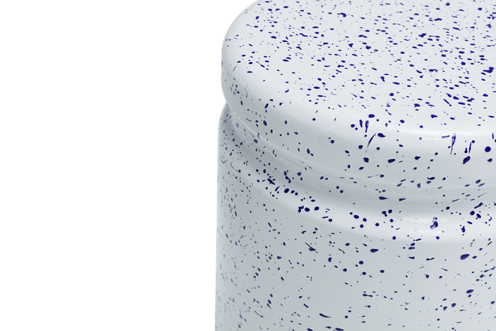 Taburete Last Ø32x44 cm, White-blue splatter Hem