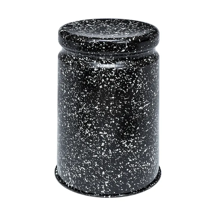Taburete redondo Last Ø32x44 cm - Black-white splatter - Hem