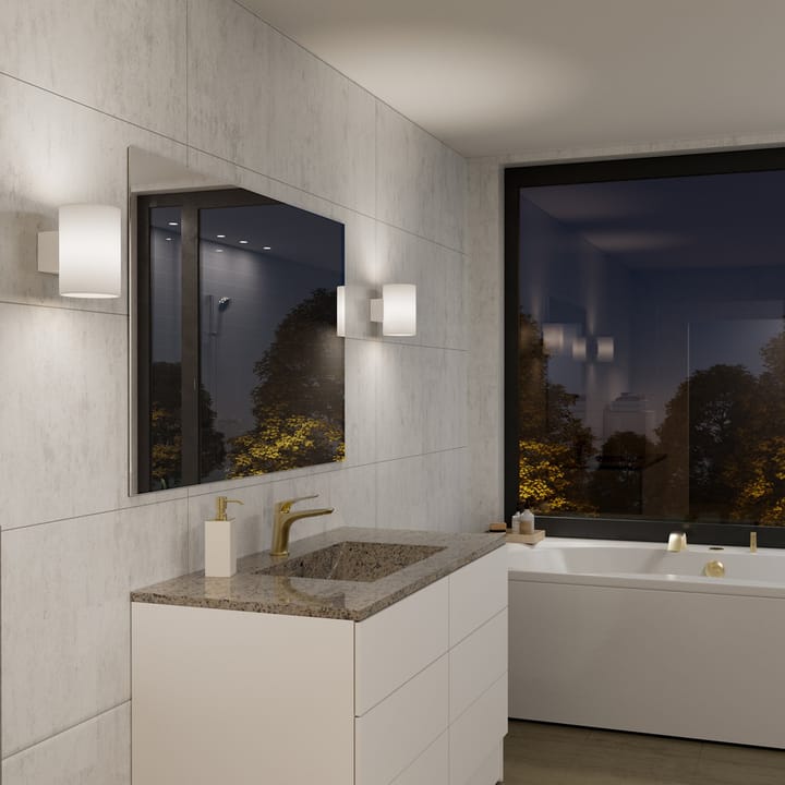 Aplique de pared Evoke L, Blanco-vidrio opalino Herstal