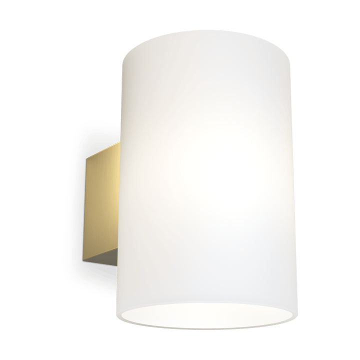 Aplique de pared Evoke L - Satin brass-vidrio opalino - Herstal