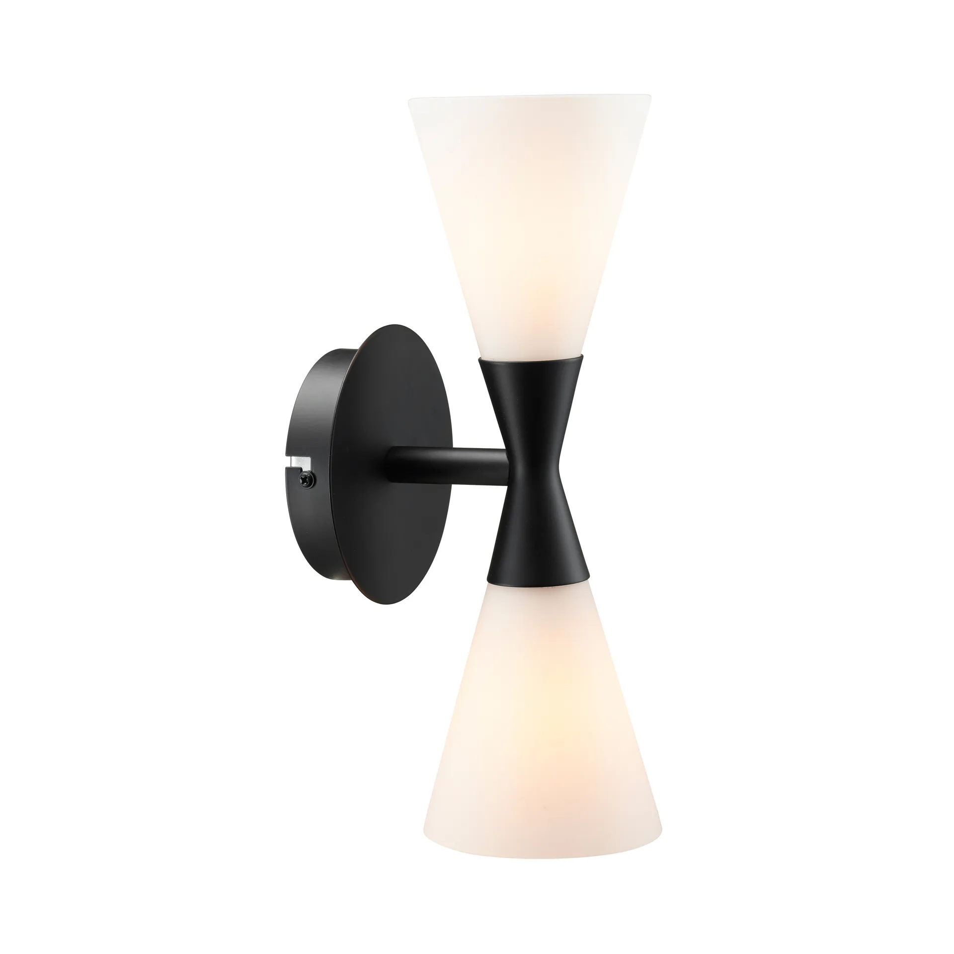Aplique de pared Harlekin Duo, Mattnegro Herstal