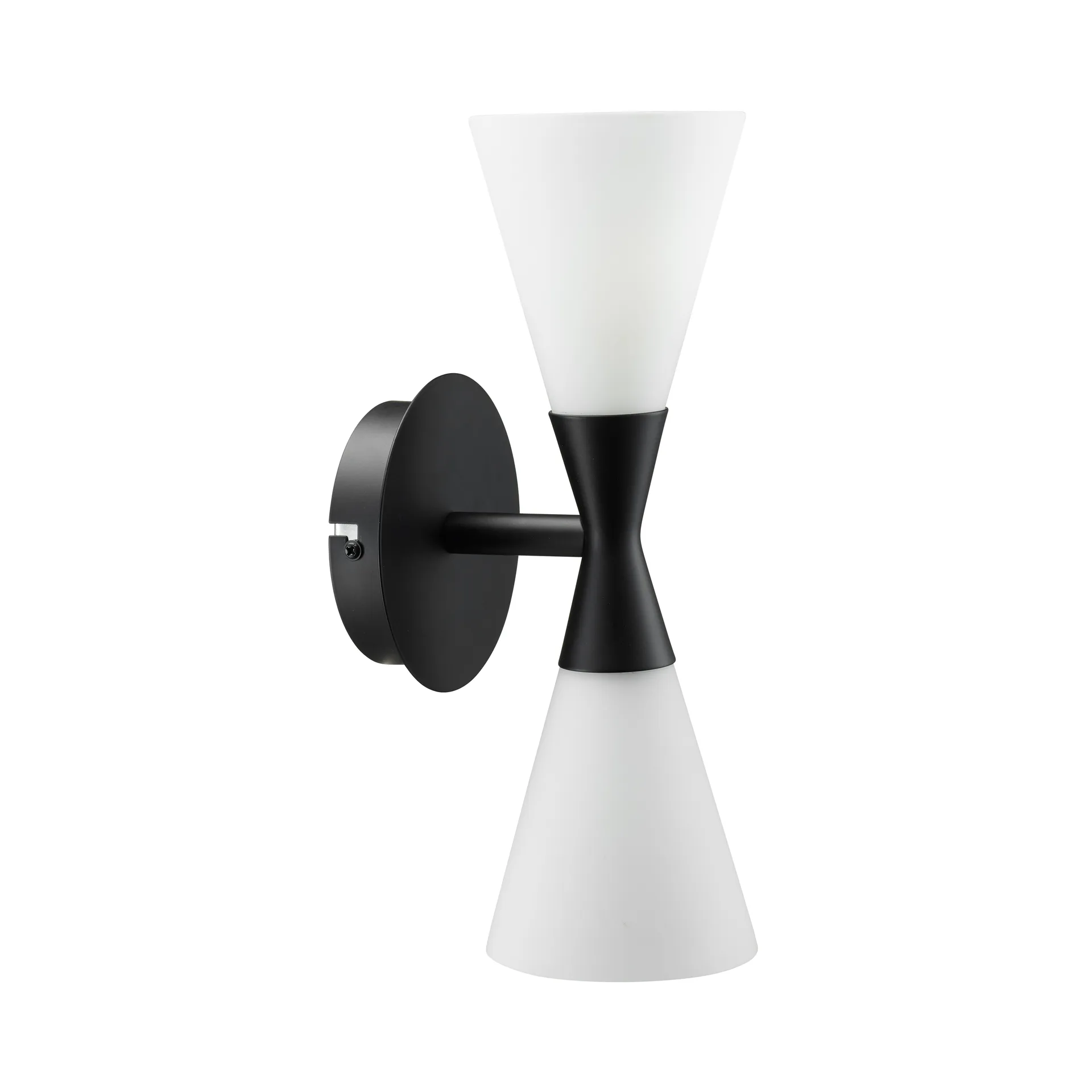 Aplique de pared Harlekin Duo, Mattnegro Herstal