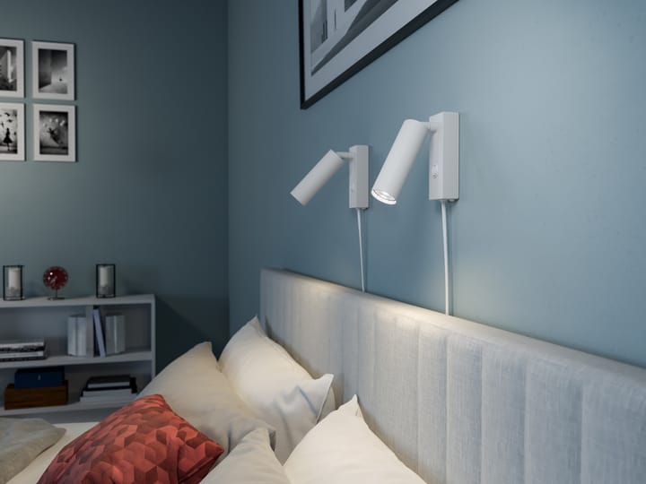 Aplique de pared Pipeline, Blanco mate Herstal