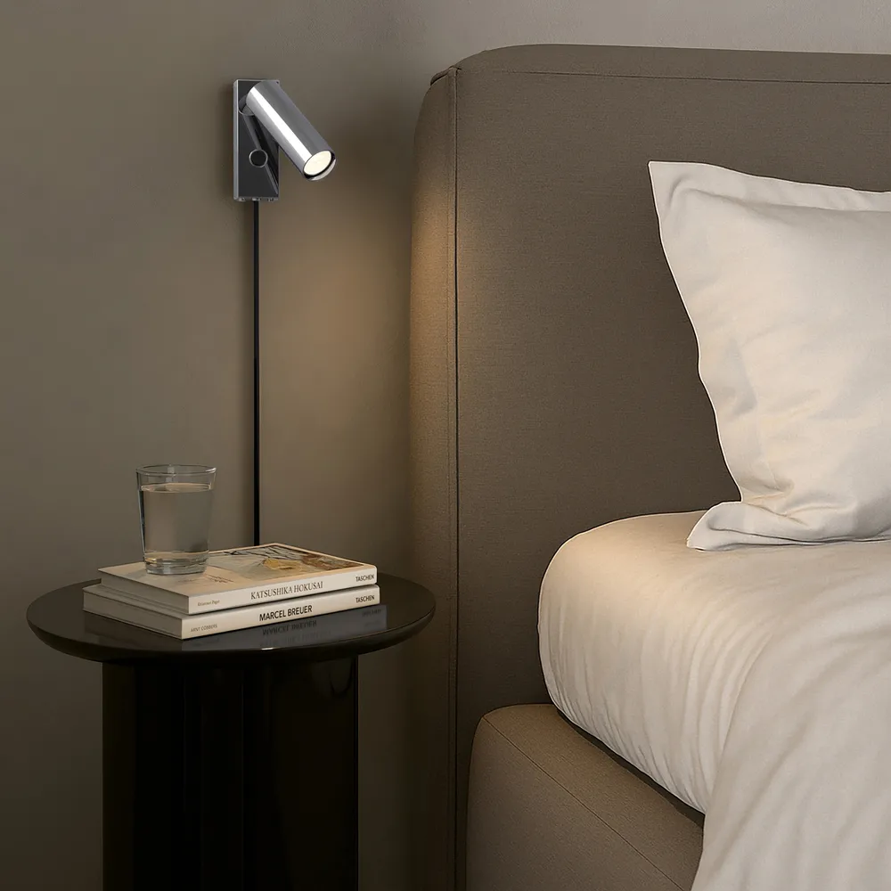 Aplique de pared Pipeline, Cromo Herstal