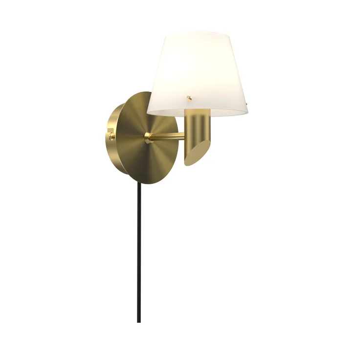 Aplique Gil - Satin brass-cristal opalino - Herstal