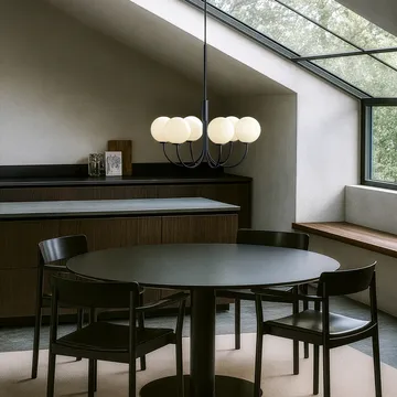 Lámpara araña Ballon - Negro, Ø60 cm - Herstal