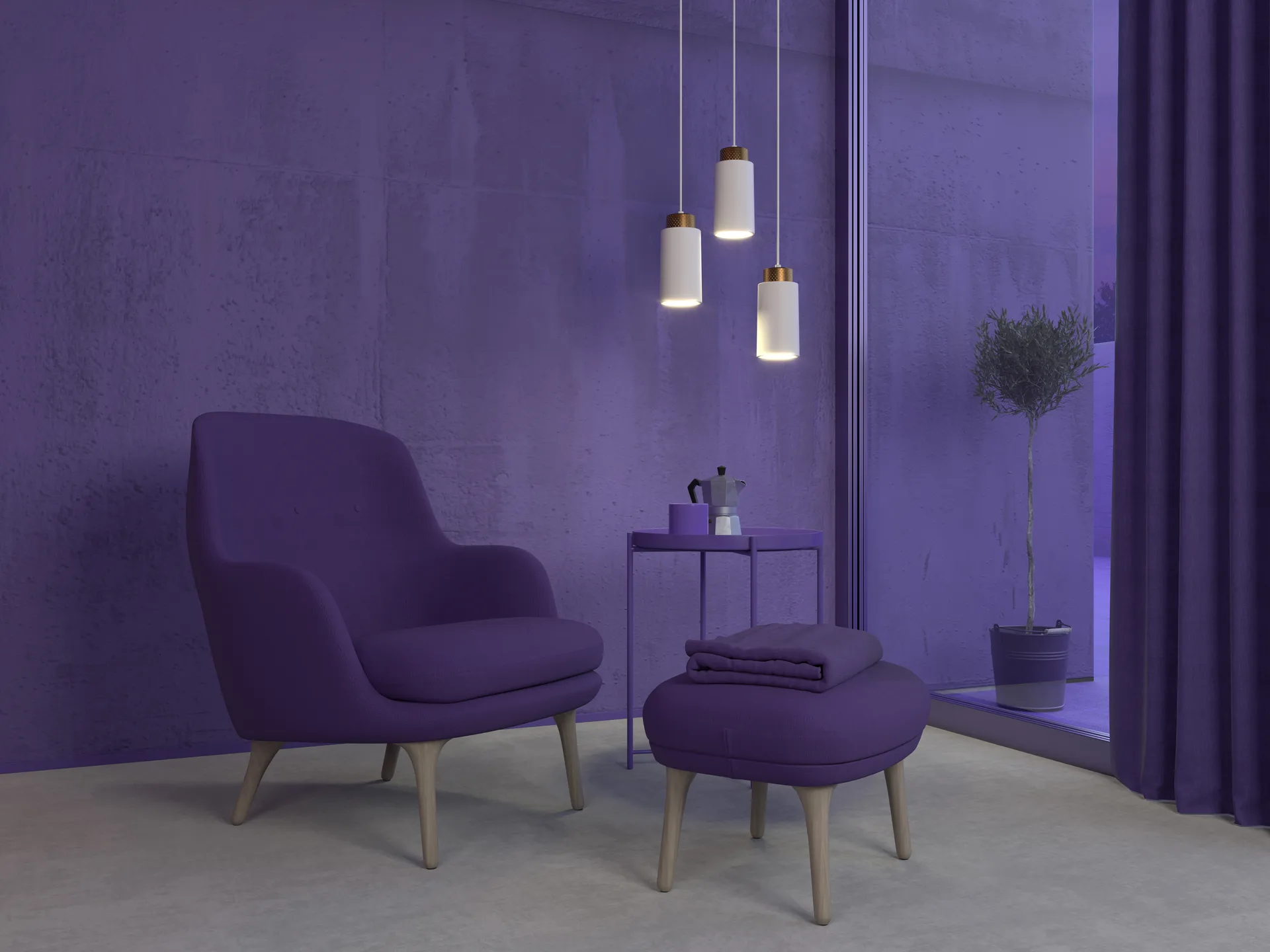 Lámpara colgante Edge small, blanco mate-Bronce Herstal